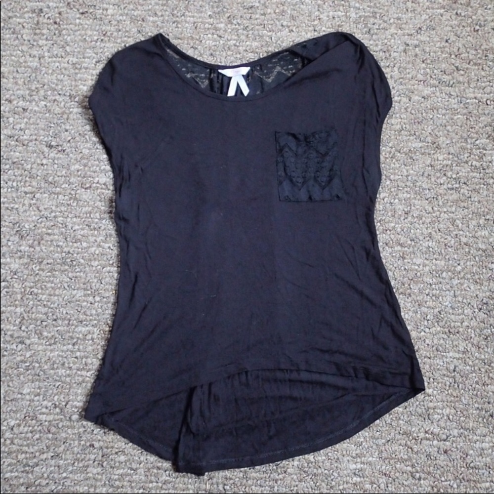Candie’s Black Top with Lace